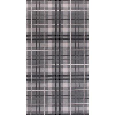 Grey Tartan Rug 60 x 110
